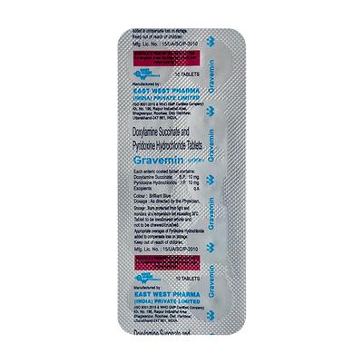 Gravemin Tablet 10'S - Vomitting/Emesis-Ant