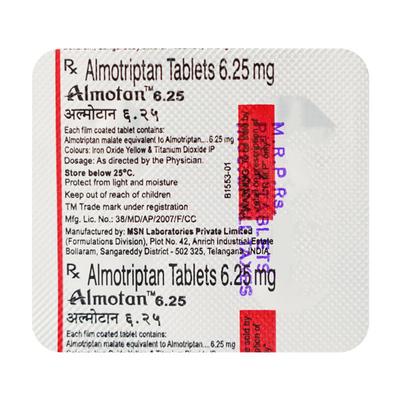 Almotan 6.25mg Tablet 4'S - Migraine