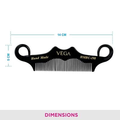 Vega Moustache Comb (HMBC - 198) 1's - Hair Combs