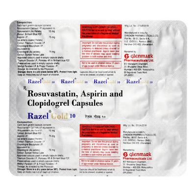 Razel Gold 10mg Capsule 15'S - Blood Clot-Ant