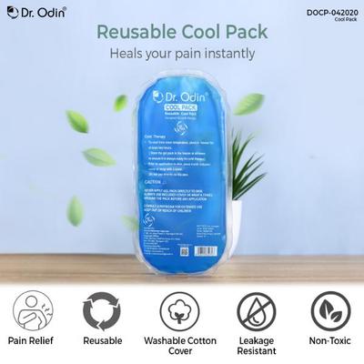 Dr. Odin Reusable Oval Cold Pack for Pain Relief with Washable Cotton Cover and Adjustable 1's - Hot Pack/Ice Bag