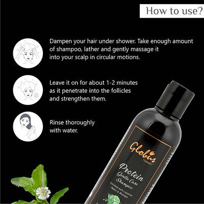 Globus Naturals Protein Gentle Care Hair Growth Shampoo Enriched 250 ml - Shampoos