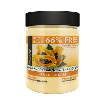 Berina Go Glow By Berina Papaya & Vitamin E with Glycerine Face Cream 500 ml - Face Creams