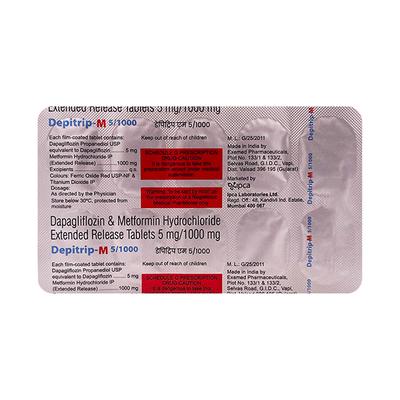 DEPITRIP M 5/1000 Tablet 10's - Diabetes-Ant