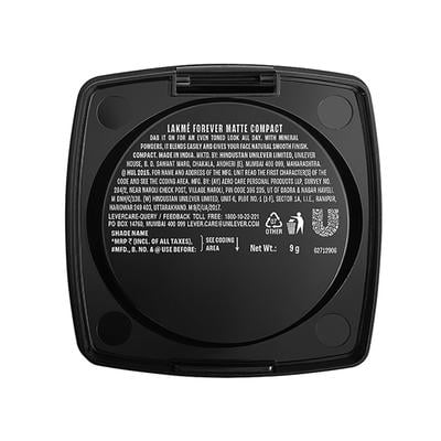 Lakme Forever Matte Compact, Smooth Finish, Lasts for 12 Hrs, Even Toned Look, Pearl, 9 gm - Compact Powder