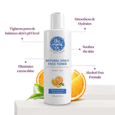 The Moms Co. Natural Daily Face Toner with Vitamin C and Niacinamide Alcohol-Free 200ml - Face Mists