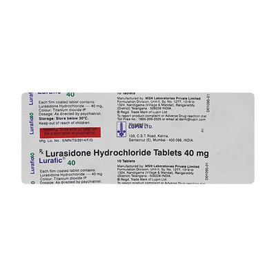 Lurafic 40mg Tablet 10'S - Schizophrenia-Aps