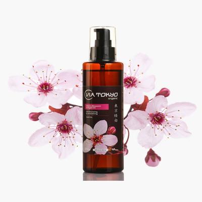 VIA TOKYO ORGANIC Cherry Blossom & Argan Hair Oil, Moisturises & Smoothes, No Sulphates, No Paraben 200 ml - Hair Oils