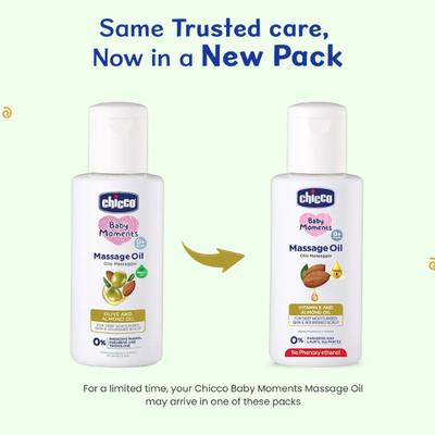 Chicco Baby Moments Massage Oil 100 ml - Creams, Lotions & Oils