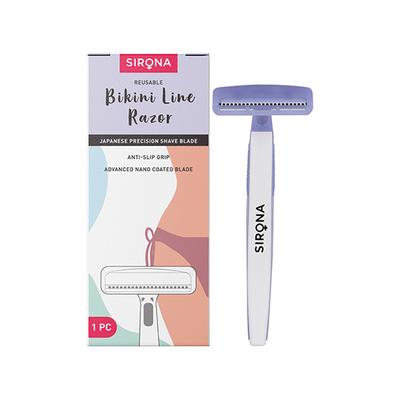 Sirona Reusable Bikini Hair Removal Razor for Women - Japanese Precision Shave, Nano-Blade Technology, Chromium & PTFE-Coated 1's - Shaving & Hair Removal