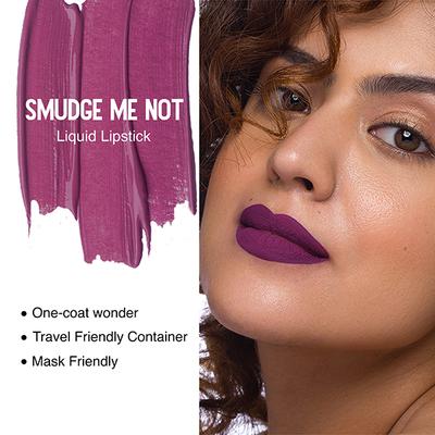 SUGAR Cosmetics Smudge Me Not Liquid Lipstick - 19 Jet Set Violet (Magenta Purple) 4.5 ml - Liquid Lipsticks