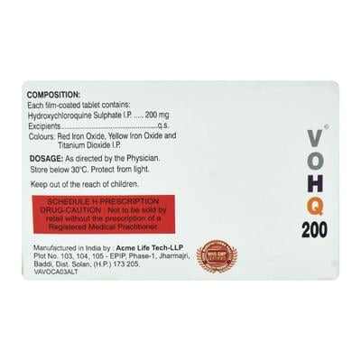 VOHQ 200 Tablet 15's - Malarial