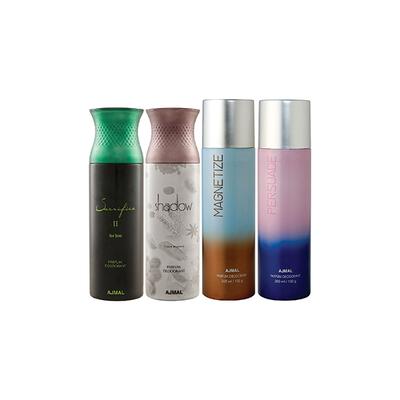 Ajmal 1 Sacrifice II For Him, 1 Shadow Homme, 1 Magnetize And 1 Persuade Deodorants Pack of 4 200 ml - Deodorants/Roll-Ons
