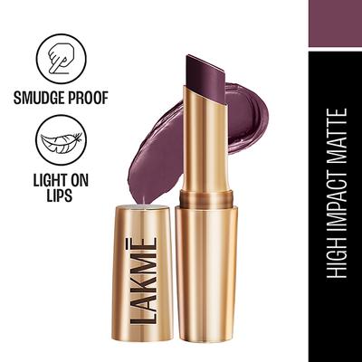 Lakme 9to5 Powerplay Priming Matte Lipstick, Lasts 16hrs, Garnet Punch, 3.6 gm - Lipsticks