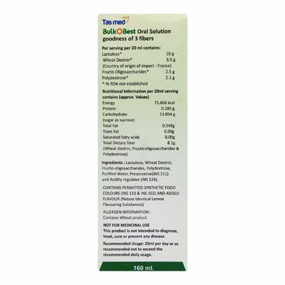 BULKOBEST LEMON FLAVOR Oral Solution 160ml - Constipation-Lax
