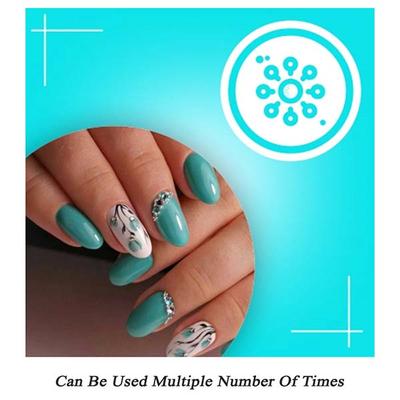 Nails On Board Handmade Press On Gel Nails- Pastle Aqua Blue Small 50 gm - Nail Care