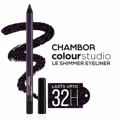 Chambor Colour Studio Le Shimmer Eyeliner 32 Hr Water Proof, Smudge Proof, Amethyste Aura 1 ml - Eyeliners