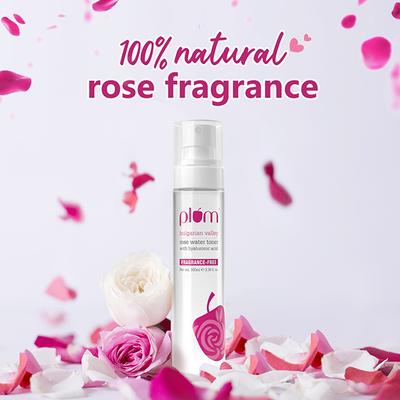 Plum Bulgarian Valley Rose Water Toner with Hyaluronic Acid Fragrance Free 100ml - Toners