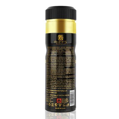 RiiFFS Magnetic Black Deodorant For men, Perfume Body Spray 200 ml - Men Deodorants/Roll-Ons