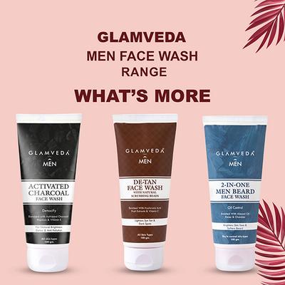 Glamveda Men Glycolic Acid & Salicylic Acid Anti Acne Face WashFor Pore Care & Oil Control 100 ml - Face Wash & Cleansers