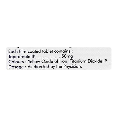 Topamac 50mg Tablet 10'S - Epilepsy/Convulsion-Ant