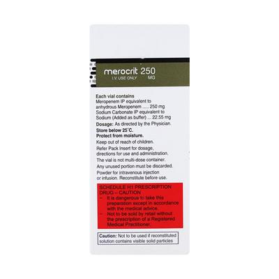 Merocrit 250mg Injection 1's - Bacterial Infections-OBL