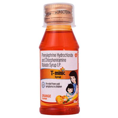 T Minic Orange Flavour Syrup 60ml - Cough And Cold-Cou