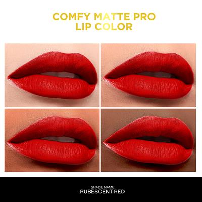 Faces Canada Comfy Matte Pro Liquid Lipstick- Rubescent Red 04, 5.5 ml 08HR Stay No Dryness - Liquid Lipsticks