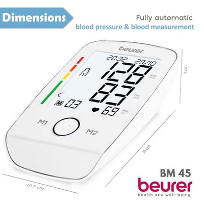 Beurer Upper Arm Blood Pressure Monitor (BM 46) - Blood Glucose Monitors/Test Strips