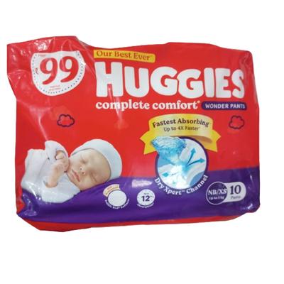 Huggies Complete Comfort Wonder Diaper Pants (NB-XS) 10's - Diapers & Wipes