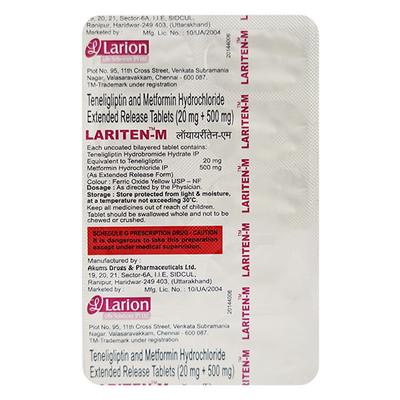 LARITEN M Tablet 10's - Diabetes-Ant