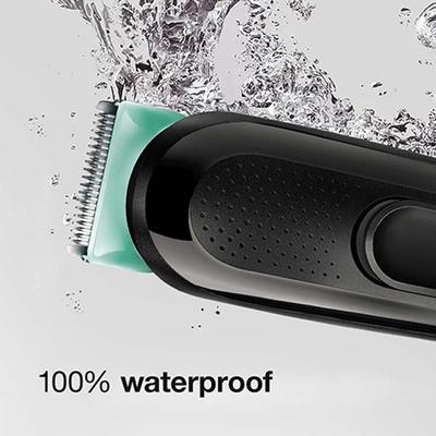 Braun MGK3321, 6-in-1 Beard Trimmer for Men from Gillette, All-in-One Tool, 5 attachments, Advanced German Engineering Black and Vibrant Green 240 gm - Grooming Kits