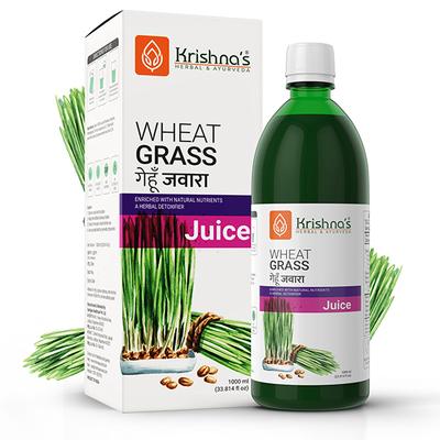 Krishna's Herbal & Ayurveda Wheatgrass Juice 1000 ml - Ayurvedic Juices