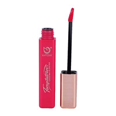 Matt Look Lip Makeup Temptation Liquid Matte Lipstick, Blood Red 5 ml - Liquid Lipsticks
