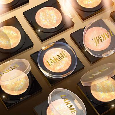 Lakme Glitterati Marble Highlighter 02 Shimmer Rose 7 gm - Highlighters & Illuminators