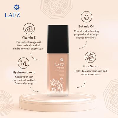Lafz Rose Serum Foundation, Medium Beige 30 ml - Foundation