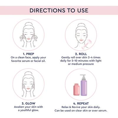 GUBB Rose Quartz Face Roller 235 gm - Massagers