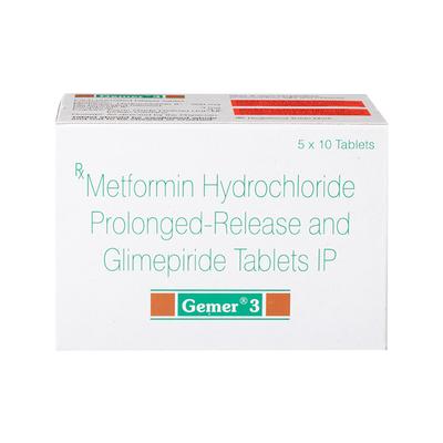 GEMER 3mg Tablet 10's - Diabetes-Ant