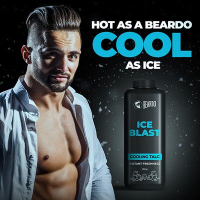 Beardo Instant Freshness Cooling Talc - Ice Blast 250 gm - Talcum Powders