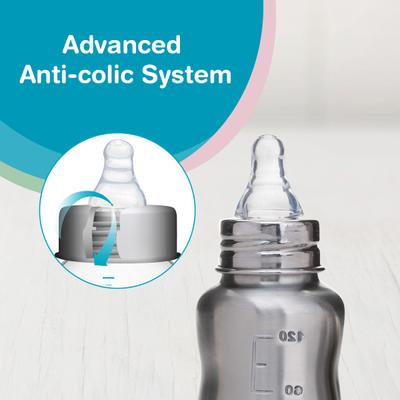 Vega Baby & Mom Steel Feeding Bottle Regular Neck 120 ml - Feeding & Nursing