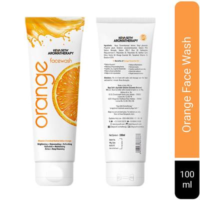Keya Seth Aromatherapy Orange Facewash, Vitamin C Enriched, SLS Free, Mild Foaming, Brightening Detox 100 ml - Face Wash & Cleansers
