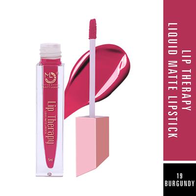 Matt Look Lip Therapy Non Transfer Long Lasting Liquid Matt Lipstick for Hydrated, Burgundy 5 ml - Liquid Lipsticks