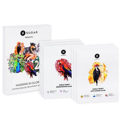 SUGAR Cosmetics Dull Skin Combo Dull Skin Combo (Pack of 6) 25 gm - Sheet Masks