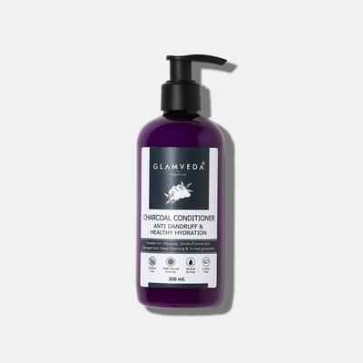 Glamveda Anti Dandruff and Healthy Hydration Charcoal Conditioner 300 ml - Conditioners