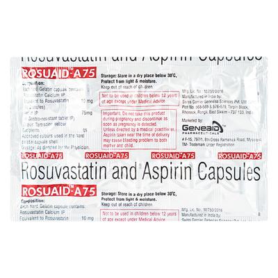 ROSUAID A 75 Capsule 10's - High Cholesterol-Dys