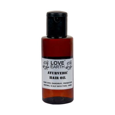 Love Earth Ayurvedic Hair Oil With Brahmi, Amla & Shikakai 100 ml - Hair Oils