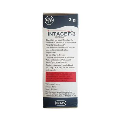 INTACEF 3 (VET) Injection 1's - Antibiotic-Far
