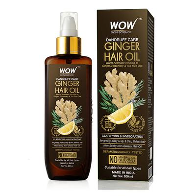 Wow Life Science Dandruff Care Ginger Hair Oil 200 ml - Hair Oils