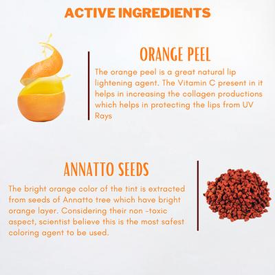 Aegte Orange Lip & Cheek Tint Balm (Orange) 15 gm - Lip Stains & Tints