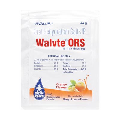 WALYTE ORS ORANGE FLAVOUR Sachet 22gm - Supplements-Ele
